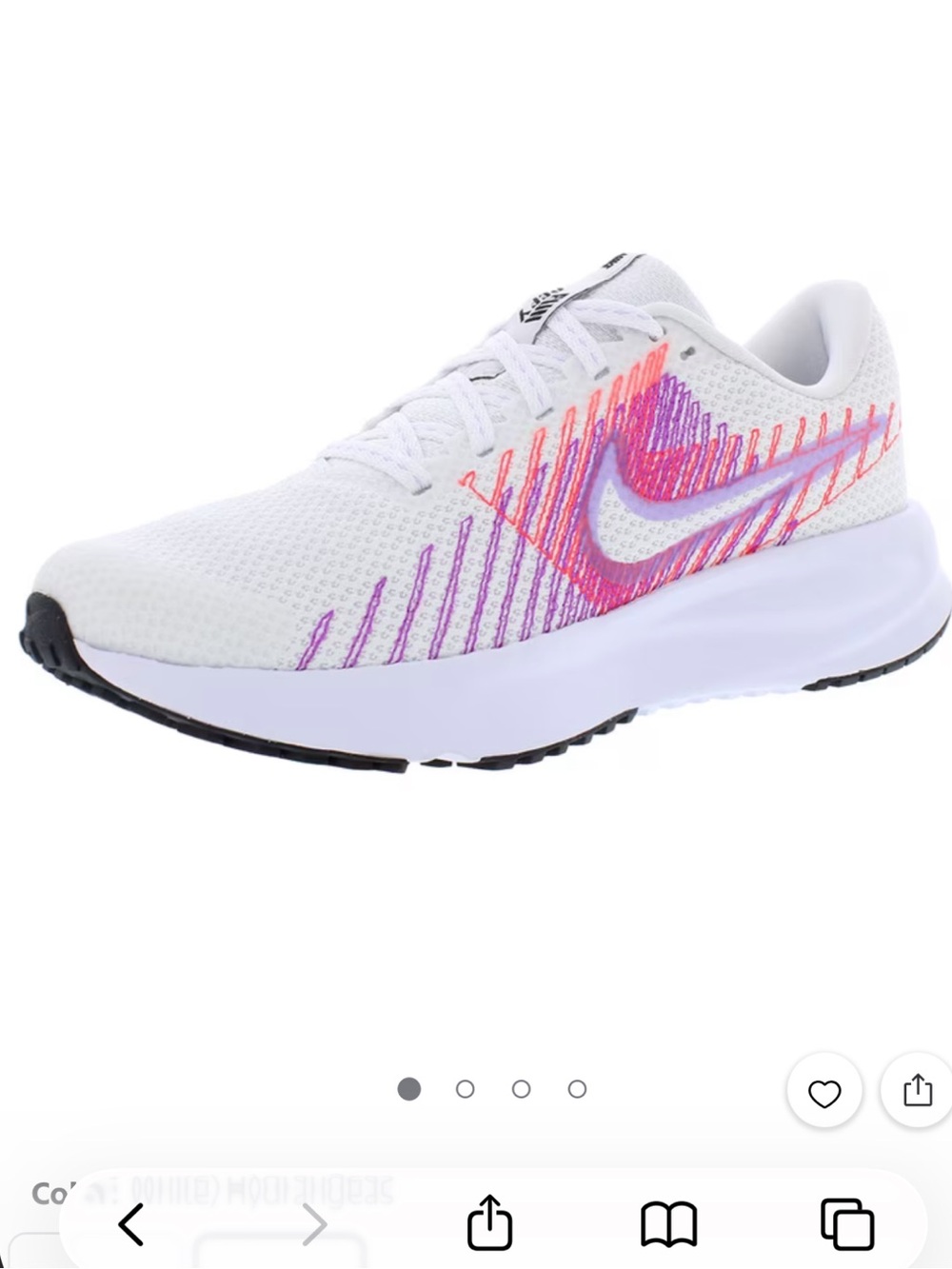 Nike run defy white hydrangea sneaker shoes new in box 9.5 m